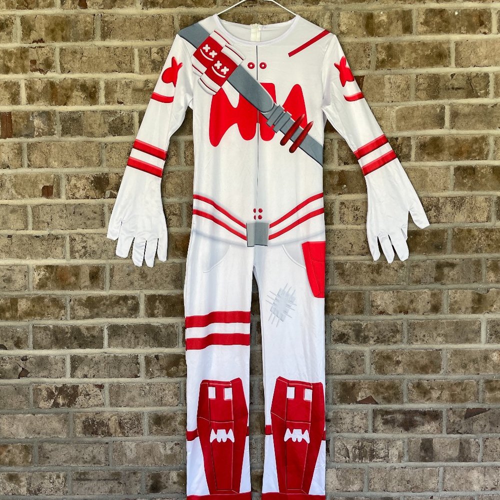 Adult Fortnite Marshmellow Cosplay / Halloween Costume Jumpsuit